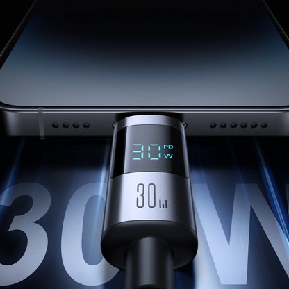 USB-C - Lightning Joyroom S-A16 Pro Prism Display -kaapeli, 30W, 1.2m, Musta