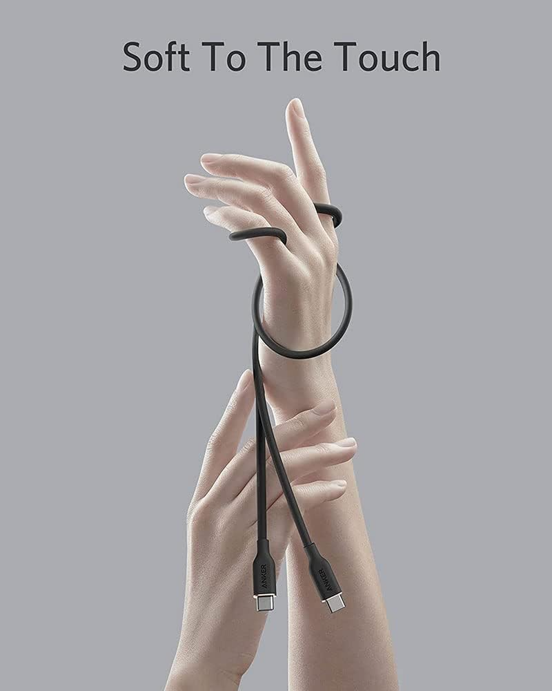 USB-C - USB-C Anker PowerLine III -data- ja latauskaapeli, 100W, 0.9m, Musta A8552H11