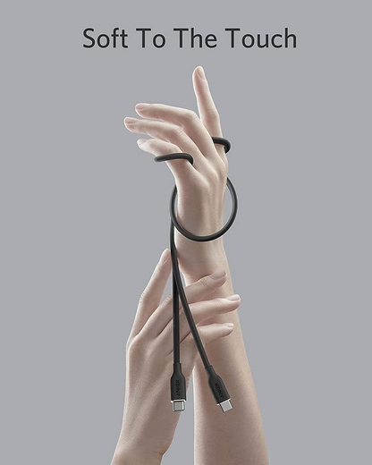 USB-C - USB-C Anker PowerLine III -data- ja latauskaapeli, 100W, 0.9m, Musta A8552H11