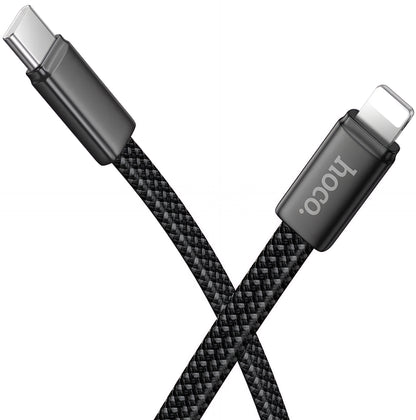 USB-C - Lightning HOCO X125 -data- ja latauskaapeli, 30W, 1m, Musta