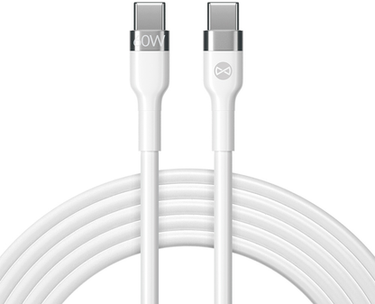 USB-C - USB-C Forever Flexible -data- ja latauskaapeli, 60W, 2m, Valkoinen