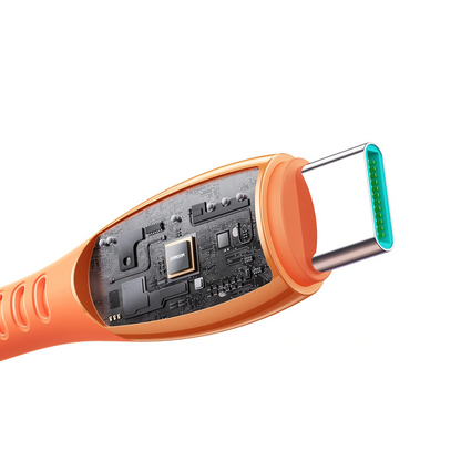USB-C - USB-C -kaapeli ja lataus Joyroom S-A59 Vibrant, 60W, 1.2m, Oranssi