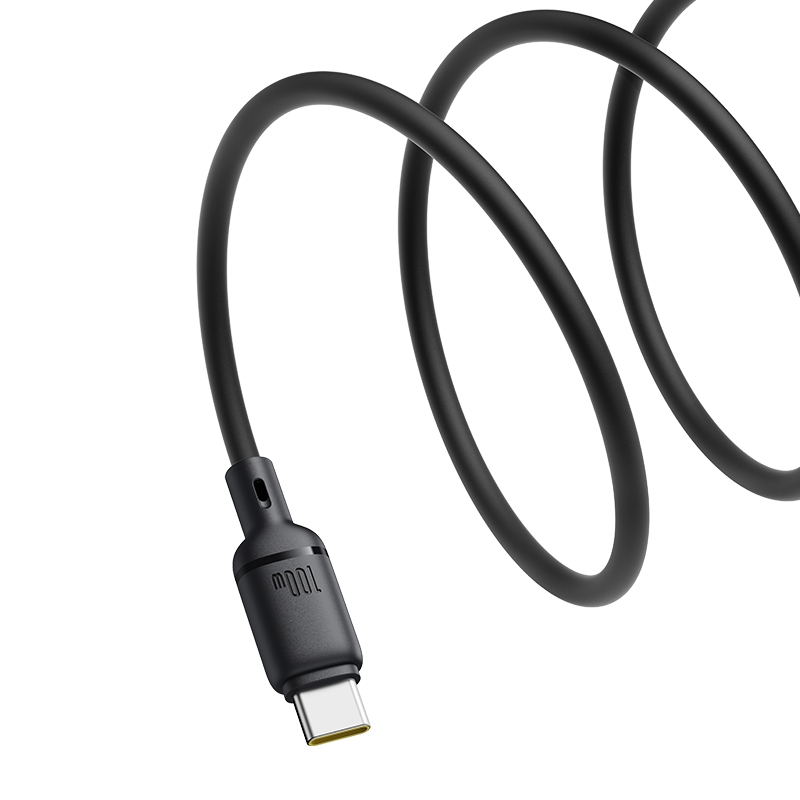 Baseus Silky USB-A - USB-C -data- ja latauskaapeli, 100W, 1m, Musta P10377703113-00