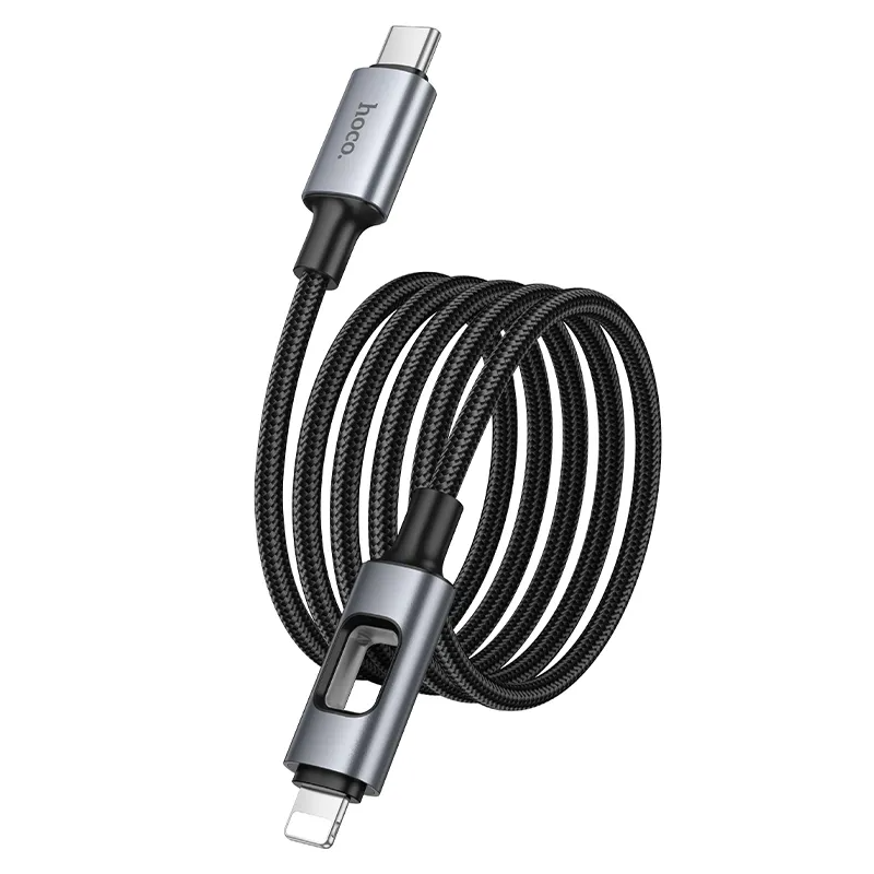 USB-C - Lightning Tietojen ja Latauksen Kaapeli HOCO U144 Led, 27W, 1,2m, Musta