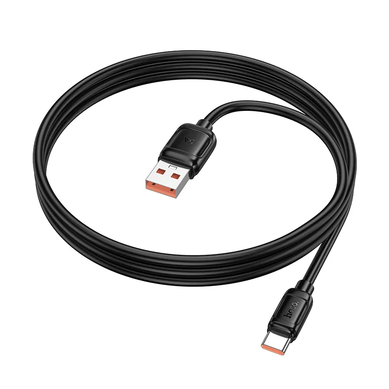 USB-A - USB-C Tietojen ja Latauksen Kaapeli HOCO X115, 100W, 1m, Musta