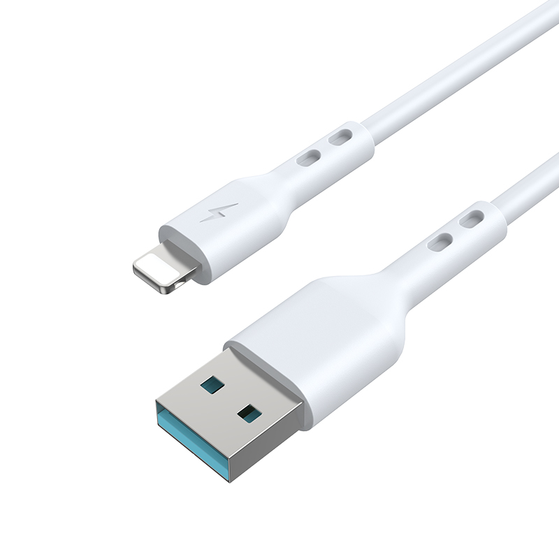 USB-A - Lightning -tietojen ja latauskaapeli BWOO BO-X172L-2M, 15W, 2m, valkoinen