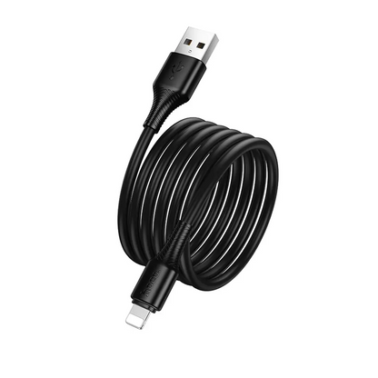 USB-A - Lightning -datakaapeli ja latauskaapeli HOCO X120, 18W, 1m, Musta
