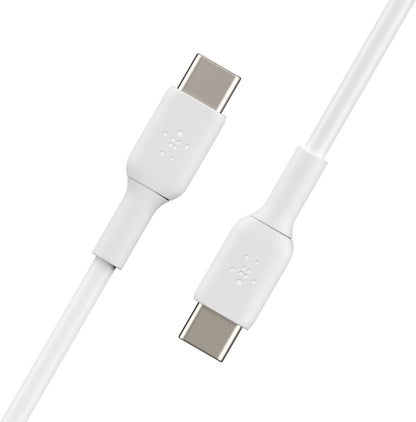 USB-C-tietojen ja latauksen kaapeli - USB-C Belkin BoostCharge, 60W, 2m, valkoinen CAB003bt2MWH