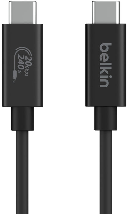 USB-C-tietojen ja latauksen kaapeli - USB-C Belkin Connect, 240W, 2m, musta INZ004bt2MBK