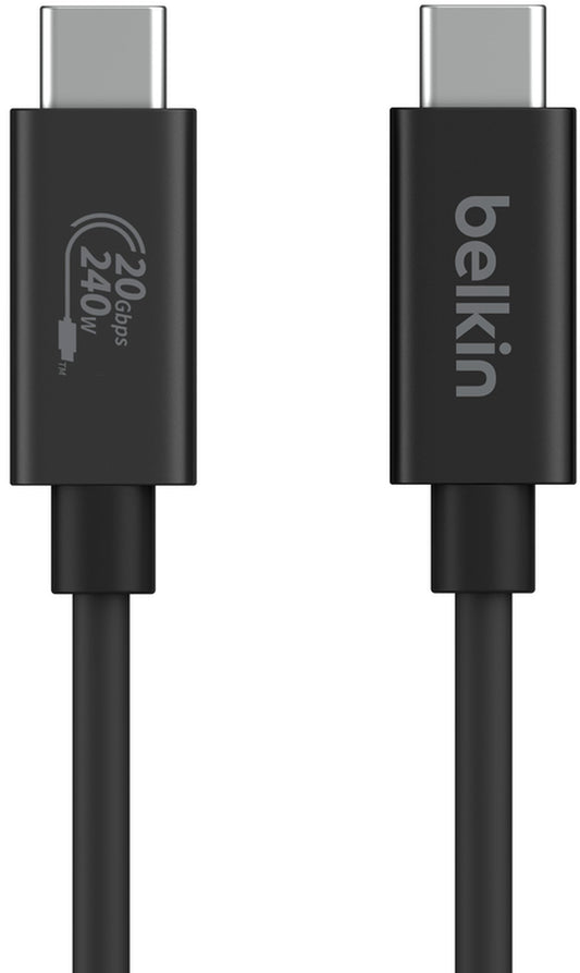 USB-C-tietojen ja latauksen kaapeli - USB-C Belkin Connect, 240W, 2m, musta INZ004bt2MBK
