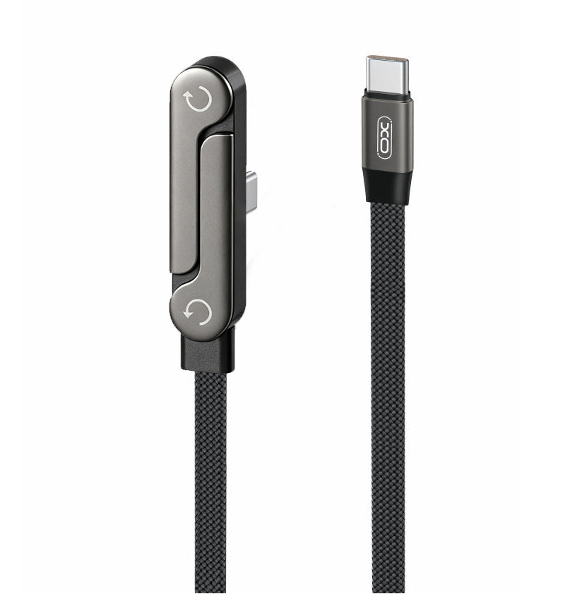 USB-C - USB-C XO Design NB-Q311 Tietojen ja Latauksen Kaapeli, 240W, 1,5m, Musta