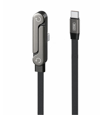 USB-C - USB-C XO Design NB-Q311 Tietojen ja Latauksen Kaapeli, 240W, 1,5m, Musta