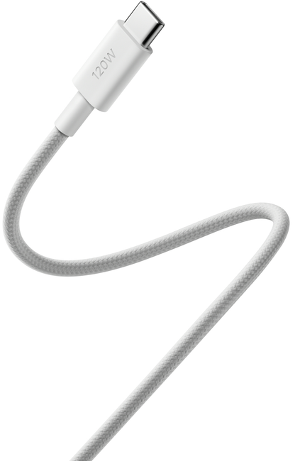 USB-C - USB-C Xiaomi tiedonsiirto- ja latauskaapeli, 120W, 2m, valkoinen BHR087AGL