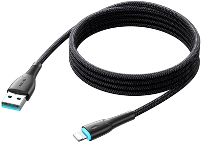 Joyroom SA32-AL3 USB-A–Lightning-datakaapeli ja latauskaapeli, 18 W, 1 m, musta