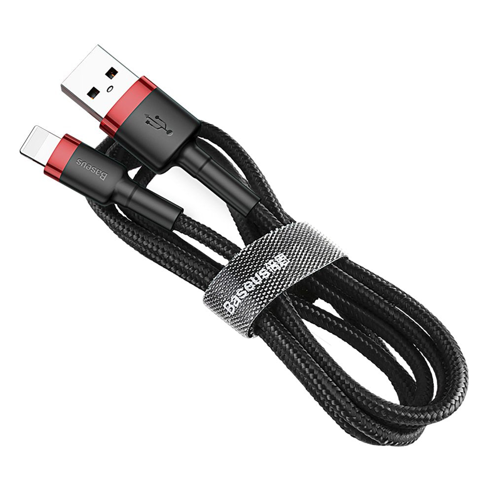 USB-A - Lightning Baseus Cafule -data- ja latauskaapeli, 18W, 3m, Punainen CALKLF-R91