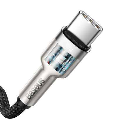 USB-C - USB-C Baseus Cafule -data- ja latauskaapeli, 100W, 2m, Musta CATJK-D01
