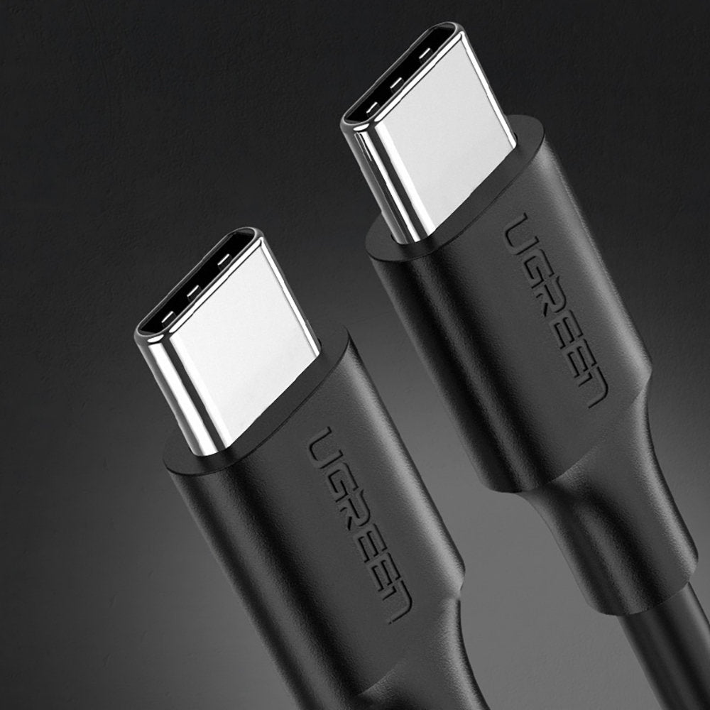 USB-C - USB-C UGREEN US286 Data- ja latauskaapeli, 60W, 1m, Musta
