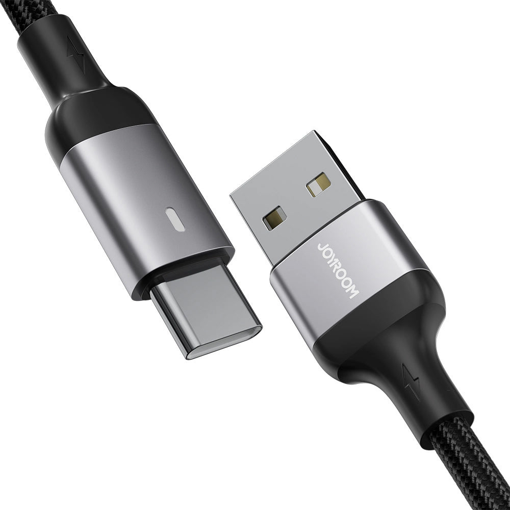 USB-A - USB-C -lataus- ja tiedonsiirtokaapeli Joyroom A10, 18W, 1.2m, Musta