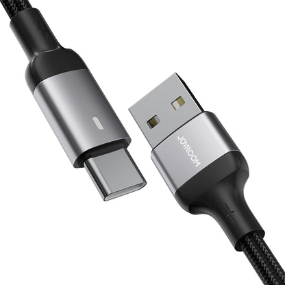 USB-A - USB-C -lataus- ja tiedonsiirtokaapeli Joyroom A10, 18W, 1.2m, Musta