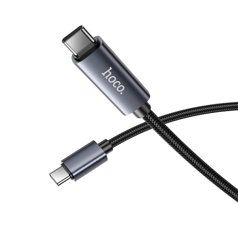 USB-C - USB-C HOCO Display X112 -data- ja latauskaapeli, 60W, 1m, Musta