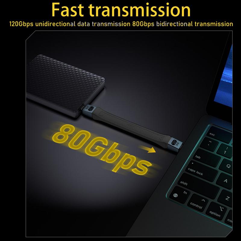 USB-C - USB-C OEM 8K Video, 240W, 0.13m, Musta Data- ja Latauskaapeli