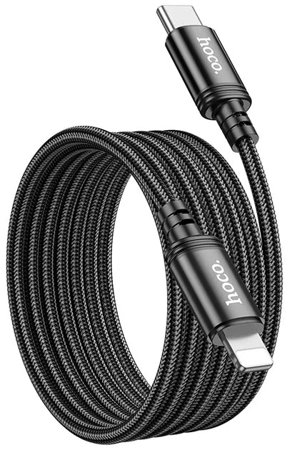 USB-C - Lightning HOCO X89 -data- ja latauskaapeli, 27W, 2m, Musta