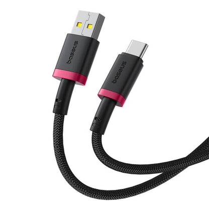 Baseus Dura Series USB-A - USB-C -data- ja latauskaapeli, 60W, 1m, Punainen P10377802U01-01