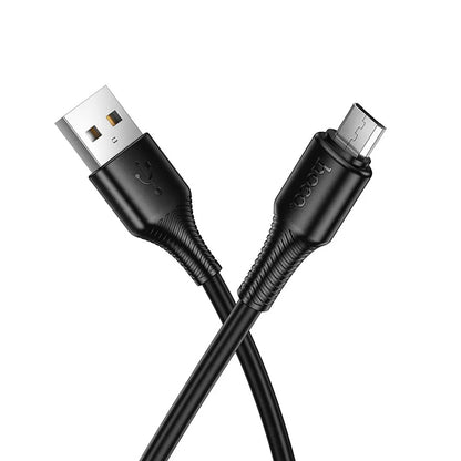 USB-A - microUSB HOCO X120 -data- ja latauskaapeli, 18W, 1m, Musta