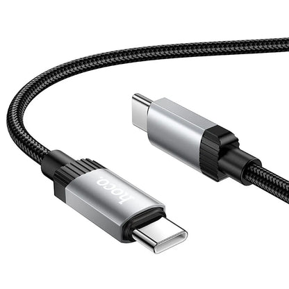 USB-C - USB-C HOCO X117 Data- ja latauskaapeli, 60W, 1m, Musta