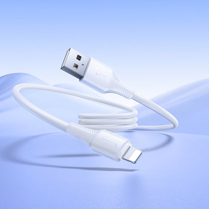 USB-A - Lightning HOCO X120 Data- ja Latauskaapeli, 18W, 1m, Valkoinen