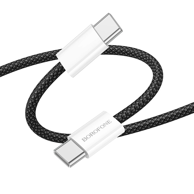USB-C Data and Charging Cable - USB-C Borofone BX103 Original, 60W, 1m, Black