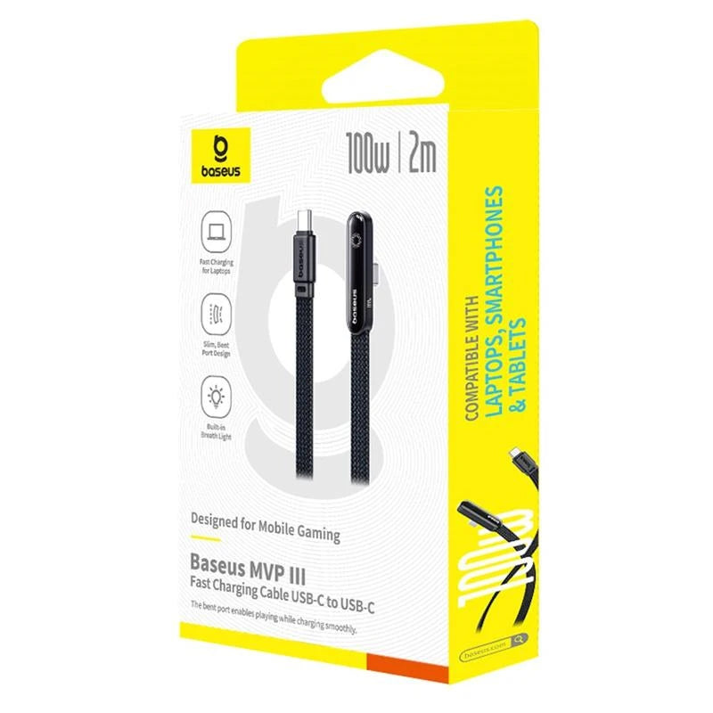 USB-C Data and Charging Cable - USB-C Baseus MVP 3, 100W, 2m, Black P10382500121-01