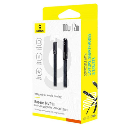 USB-C Data and Charging Cable - USB-C Baseus MVP 3, 100W, 2m, Black P10382500121-01