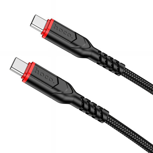 USB-C - USB-C HOCO X59 Victory -data- ja latauskaapeli, 60W, 1m, Musta
