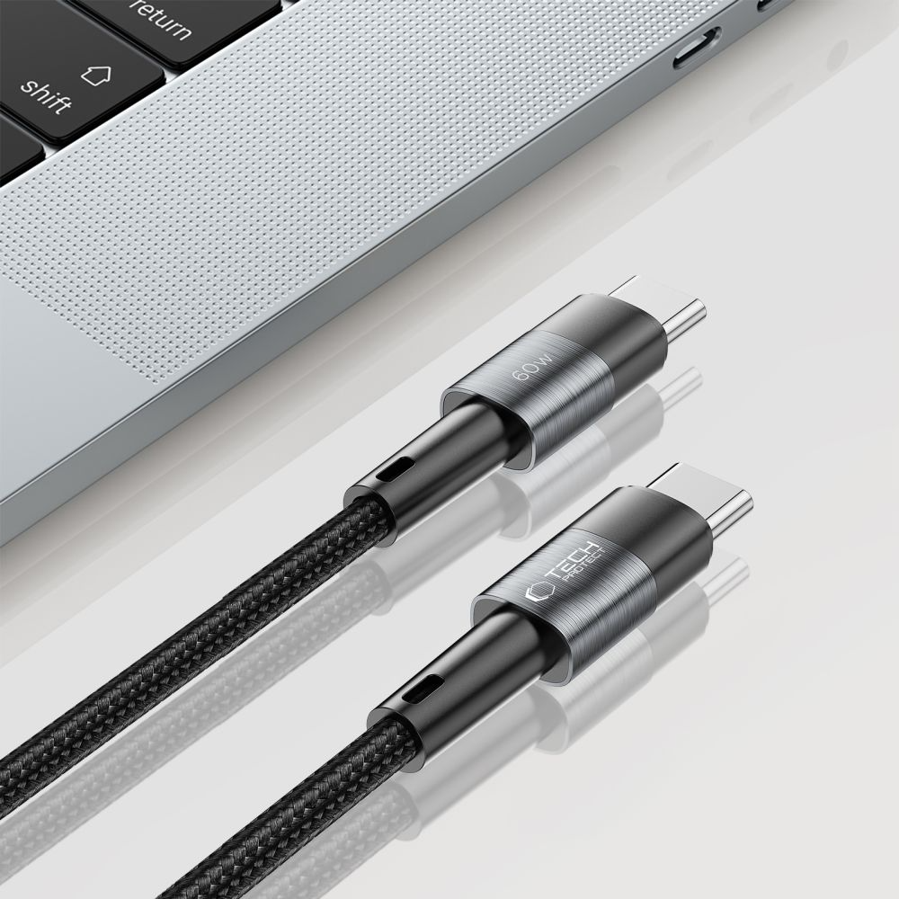 USB-C Data and Charging Cable - USB-C Tech-Protect Ultraboost, 60W, 1m, Gray