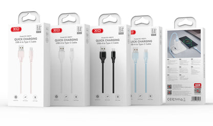 USB-A - Lightning XO Design NB291 Data- ja Latauskaapeli, 18W, 1m, Vaaleanpunainen