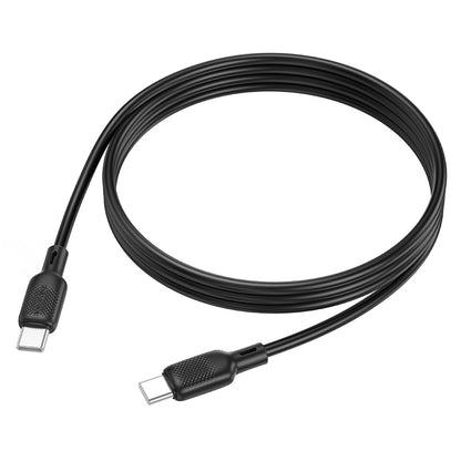 USB-C - USB-C Borofone BX113 Lenny Tietojen si latauksen kaapeli, 60W, 1m, Musta