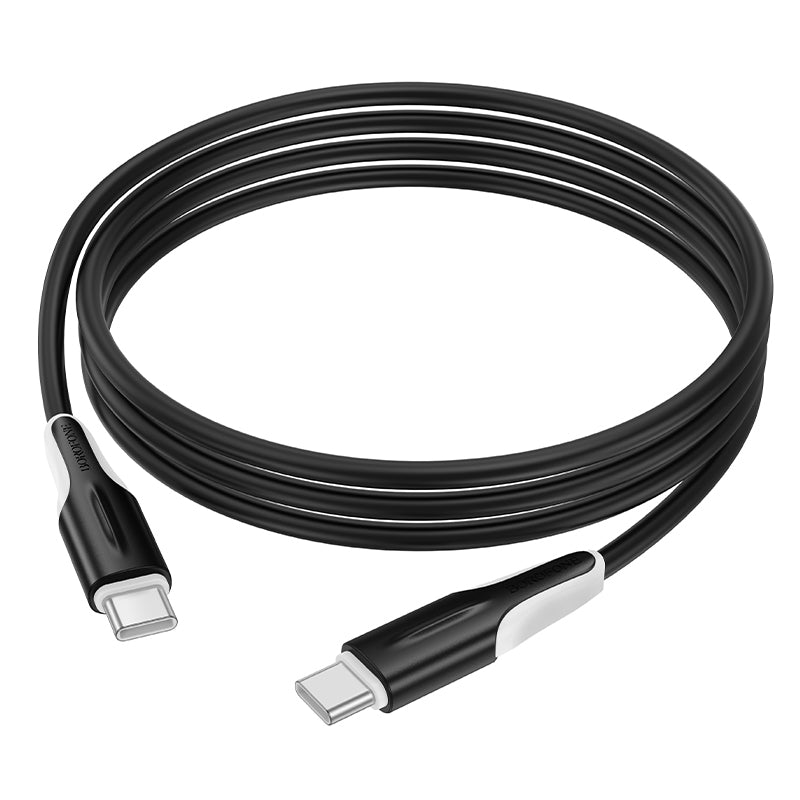 USB-C - USB-C Borofone BX119 New -tietojen ja latauksen kaapeli, 60W, 1m, musta
