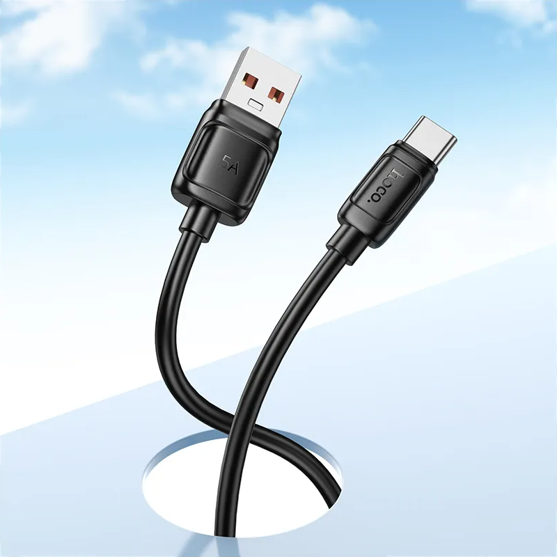 USB-A - USB-C Tietojen ja Latauksen Kaapeli HOCO X115, 100W, 1m, Musta