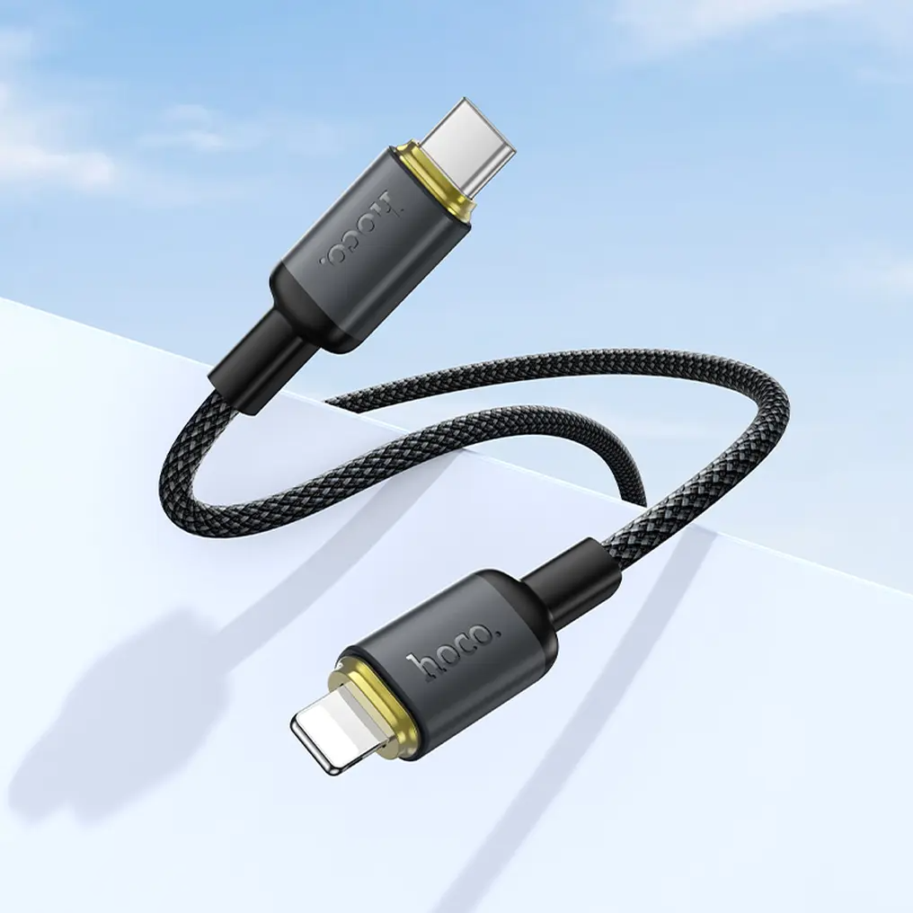 USB-C - Lightning HOCO X128 Benefit -tietojen siirto- ja latauskaapeli, 30W, 1m, musta