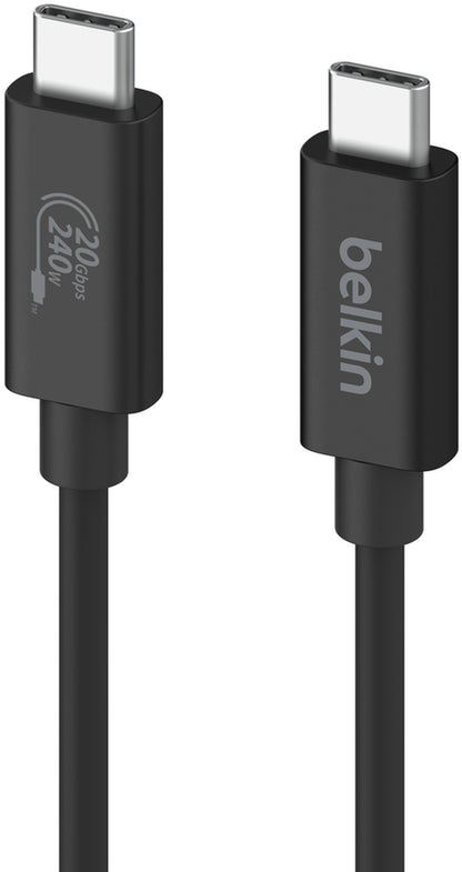 USB-C-tietojen ja latauksen kaapeli - USB-C Belkin Connect, 240W, 2m, musta INZ004bt2MBK