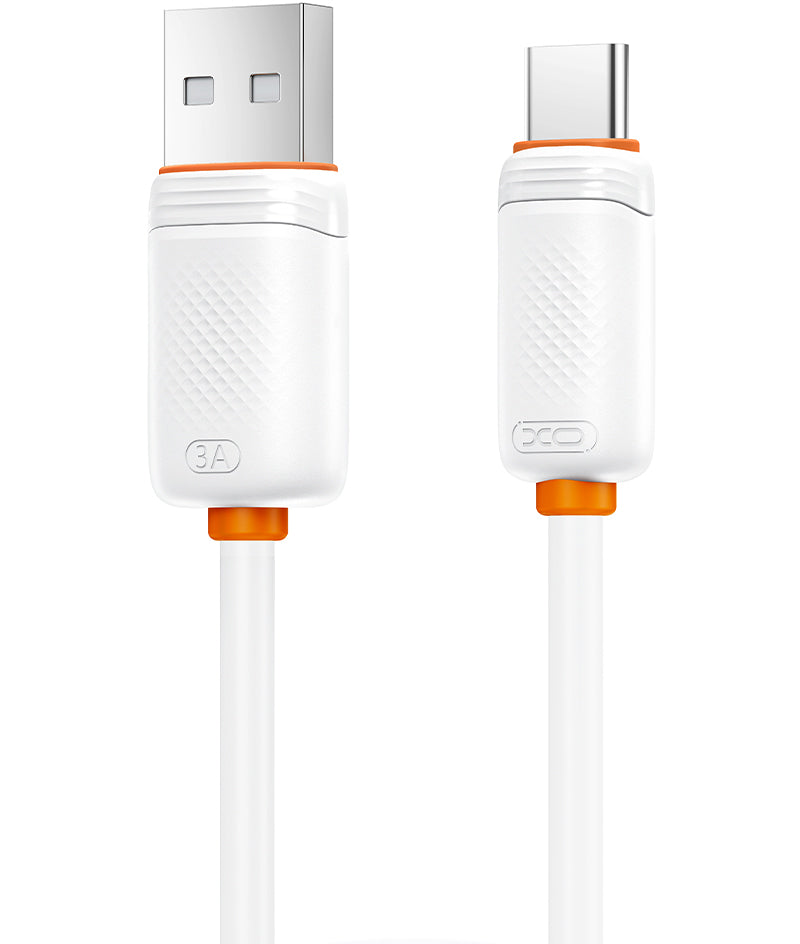USB-A - USB-C Tietojen ja Latauksen Kaapeli XO Design NB302, 18W, 1m, Valkoinen
