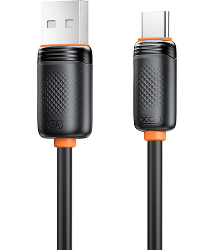 USB-A - USB-C Tietojen si latauksen kaapeli XO Design NB302, 18W, 1m, Musta