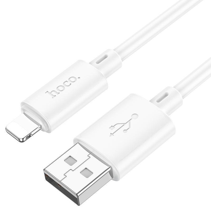 USB-A - Lightning HOCO X88 tiedonsiirto- ja latauskaapeli, 18W, 2m, valkoinen