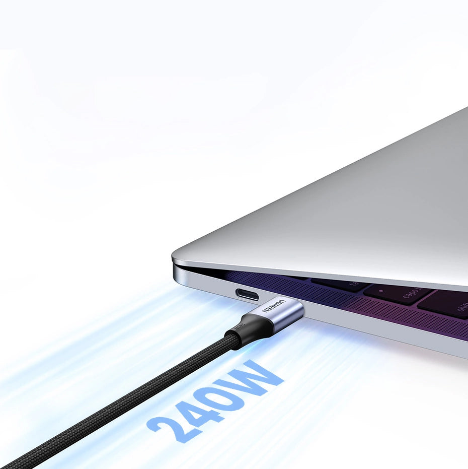 USB-C data- ja latauskaapeli - USB-C UGREEN US535, 240W, 2m, harmaa 