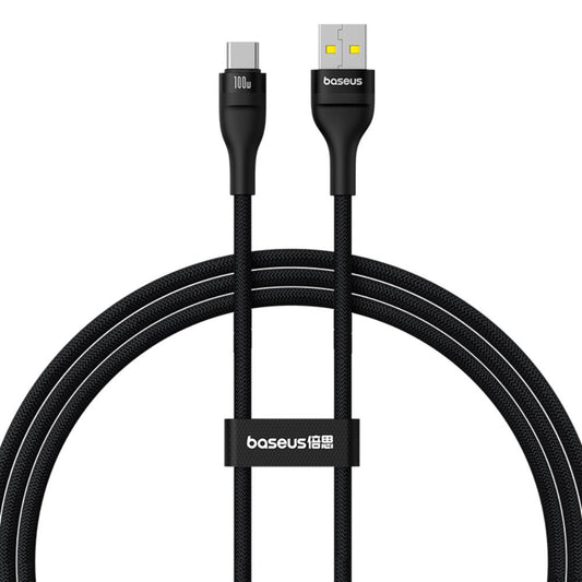 USB-A - USB-C Baseus Flash Series II -data- ja latauskaapeli, 100W, 1m, Musta P10311804111-00