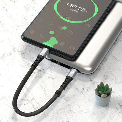 USB-C - USB-C Dudao L10C -data- ja latauskaapeli, 100W, 0.23m, Musta