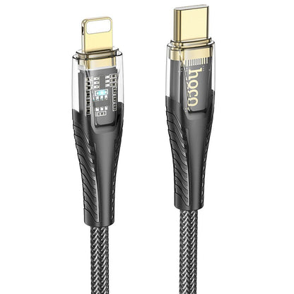 USB-C - Lightning HOCO U121 Data- ja Latauskaapeli, 27W, 1.2m, Musta