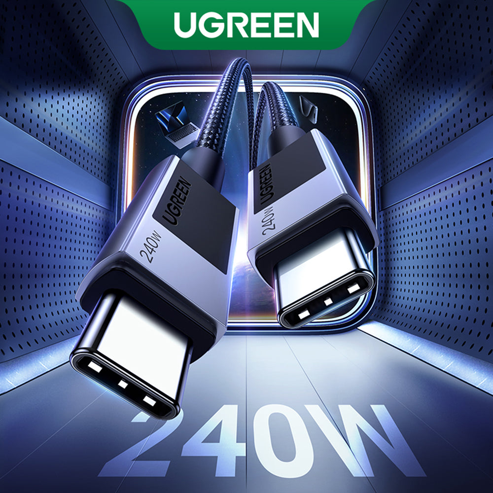 USB-C - USB-C UGREEN L513 Data- ja Latauskaapeli, 240W, 1m, Musta