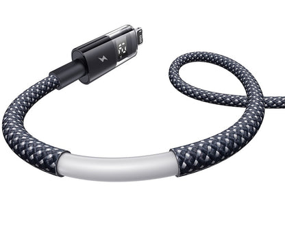 Baseus Display 2 USB-A - Lightning -data- ja latauskaapeli, 18W, 1m, Musta P10382700121-00